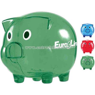Piggy shaped translucent bank