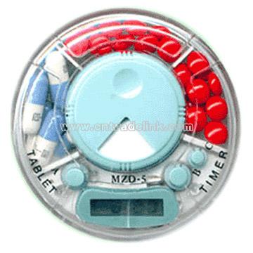 Pill Box Timer Round Shape