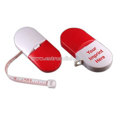 Pill shaped tape measure