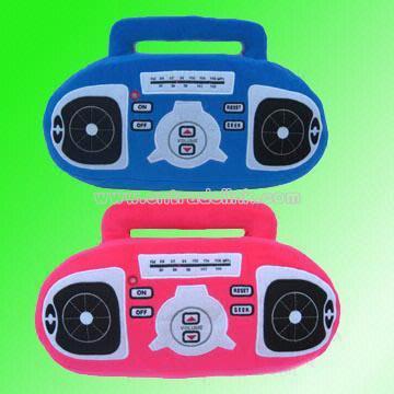 Pillow/Cushion Shape Plush FM Radio