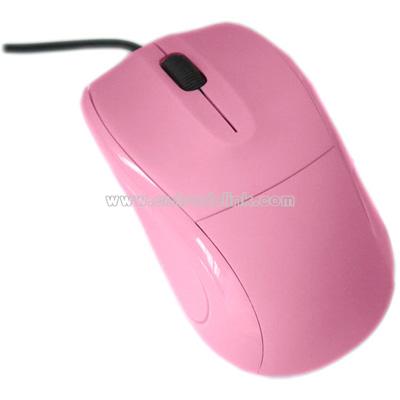 Pink Wired Optical Mouse