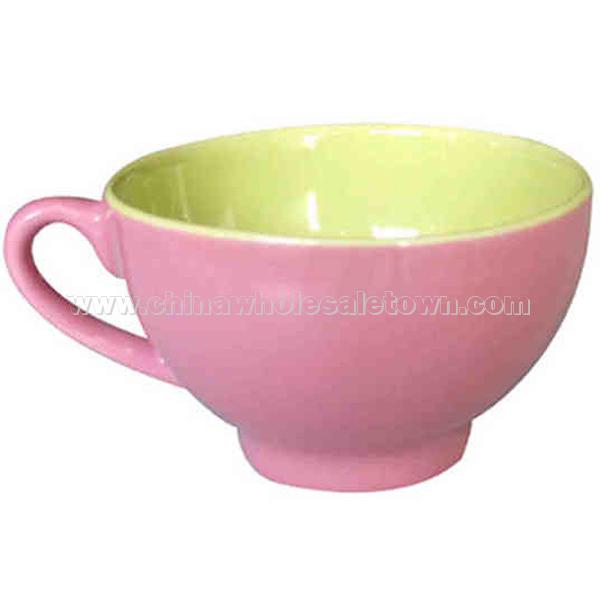 Pink ceramic coffee mug