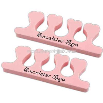 Pink heart shaped toe separators