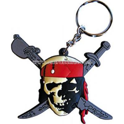 Pirates of the Caribbean Skull Keychain & Keyring