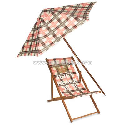 Plaid Beach Umbrella
