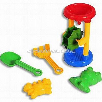 Plastic Beach Bucket Toys Set with Rake