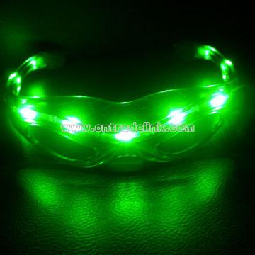 Plastic Flashing Sunglass With LED Light