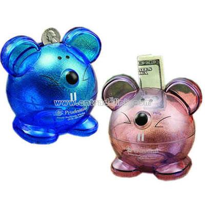 Plastic mouse bank