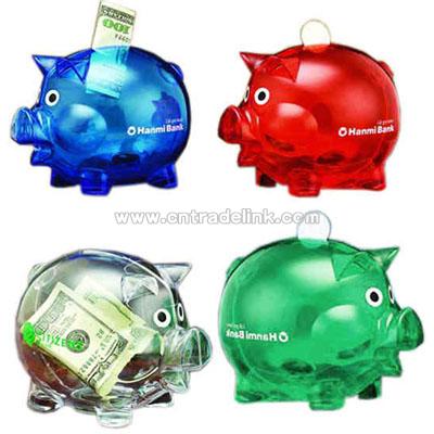 Plastic piggy bank