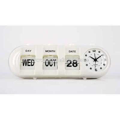 Plastic promotion clock with calendar