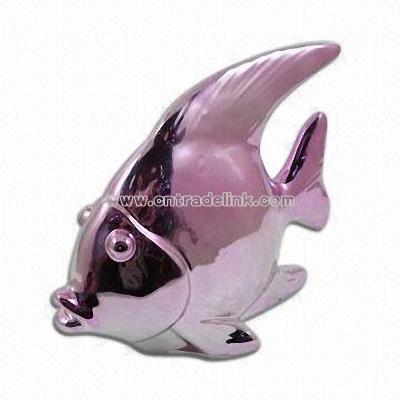 Plated Ceramic Fish Figurine