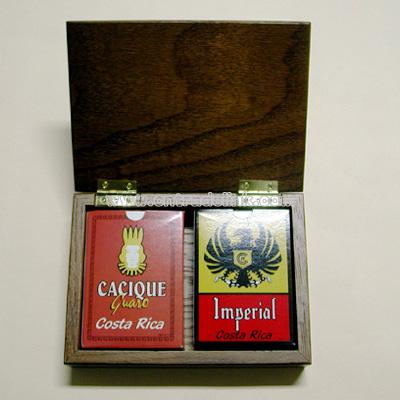 Playing Card Set in Wooden Box