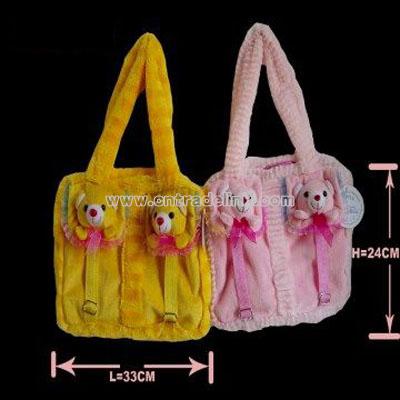 Plush Bear Head Hand Bag