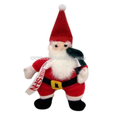 Plush Santa Orn W Bag