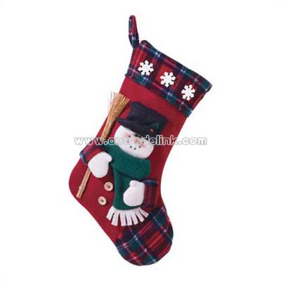 Plush Stocking - Snowman