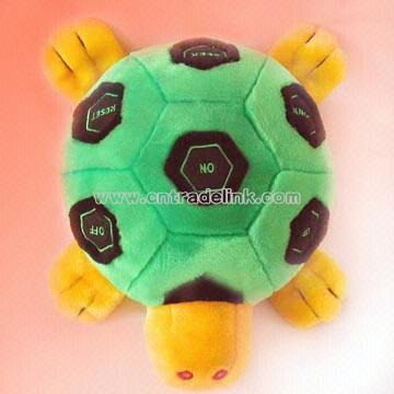 Plush Tortiose Radio with LED Lights and Soft Function Buttons