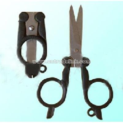 Pocket size folding scissors