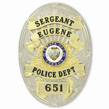 Police Badge with Safety Catch
