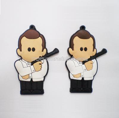 Police Rubber Key Ring