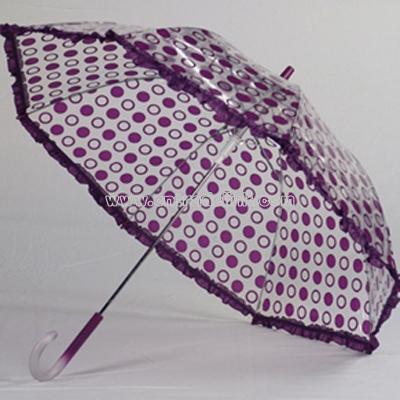 Polka Purple Ruffles umbrella