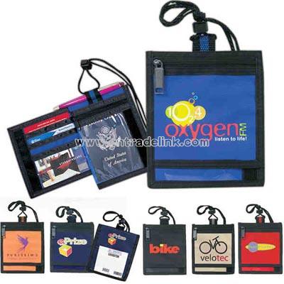 Poly 600 denier ripstop travel neck wallet