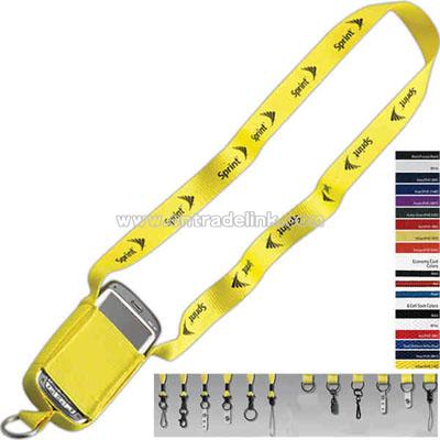 Polyester cell phone lanyard
