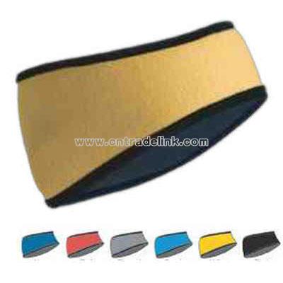 Polyester polar fleece headband with earmuff