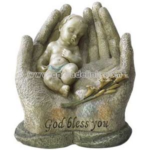 Polyresin Angel Figurine and Lord's Bleesing Figurine