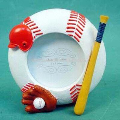 Polyresin Baseball Shaped Photo Frame
