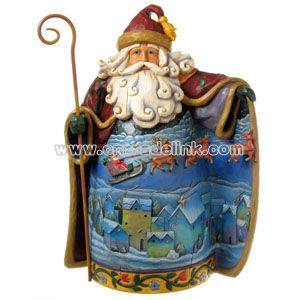 Polyresin Christmas Santa Claus and Figurine