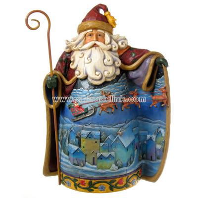Polyresin Christmas Santa Claus and Figurine