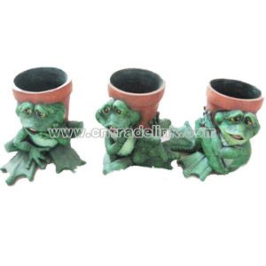 Polyresin Frog Flower Pot and Animal Planter