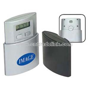 Pop-up LCD alarm clock