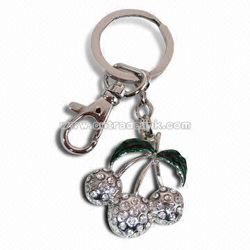 Popular Keychain with Rhinestone Material