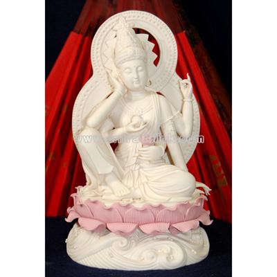 Porcelain Many Hands Quan Yin Figurine