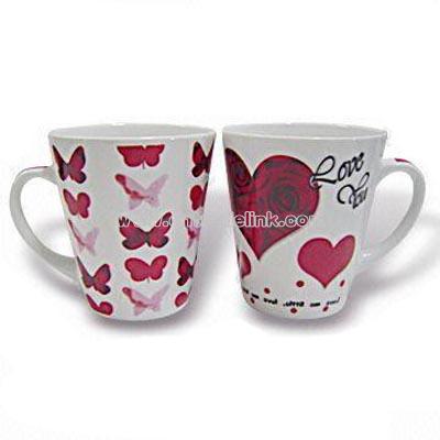 Porcelain Mug with Heart Decal