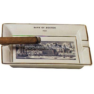 Porcelain Rectangular Ashtray