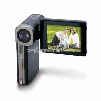 Portable Digital Video Camera with 2.4-inch Large Screen and 5.0-megapixel Photo Resolution