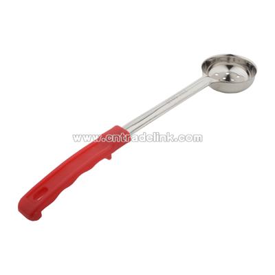 Portion controller 2 ounce perforated stainless with red plastic handle