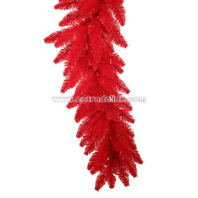 Pre-Lit 9-Foot Artificial Red Ashley Garland