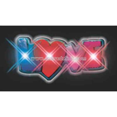 Printed love flashing pin