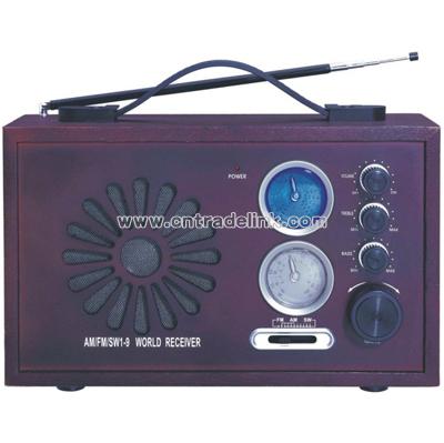 Professional Wooden Multi-Bands Portable Radio