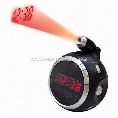 Projection LED Alarm Clock Radio
