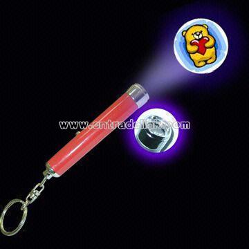 Projector Flashlight keychain