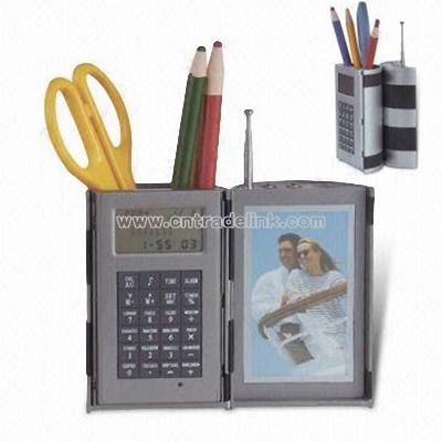Promotional Calculator with Pen Holder Radio