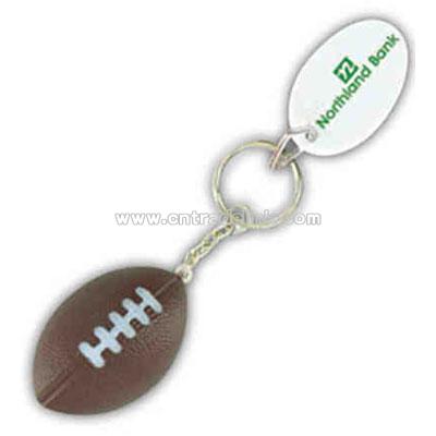 Promotional Football - Mini Sports Stress Ball Key Tag
