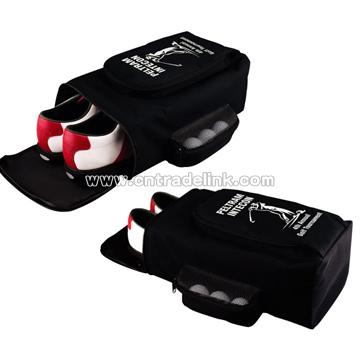 Promotional Golf shoe bag with large main compartment for shoes.