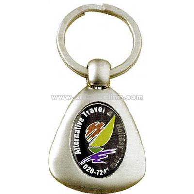 Promotional Teardrop Shaped Metal Key Tag