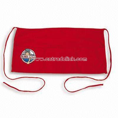 Promotional Waist Apron with Front 3 Pockets and 7.5oz Cotton/Poly Twill Fabric