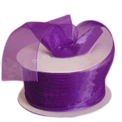 Purple Sheer Ribbon Purple Sheer Organza Ribbon